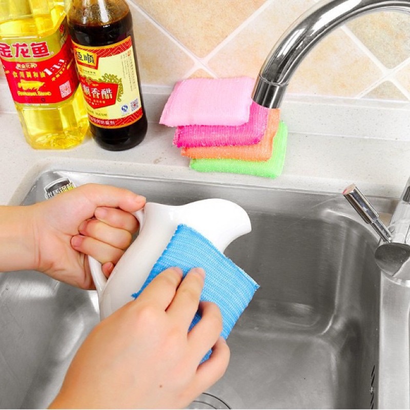 Bộ 4 miếng rửa bát kim tuyến - mút rửa bát loại đẹp