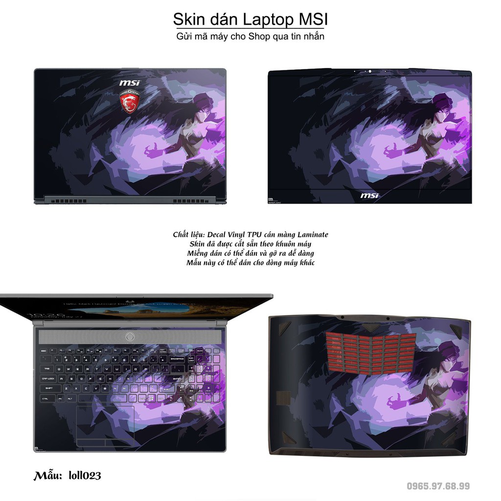 Skin dán Laptop MSI in hình Liên Minh Huyền Thoại nhiều mẫu 3 (inbox mã máy cho Shop)