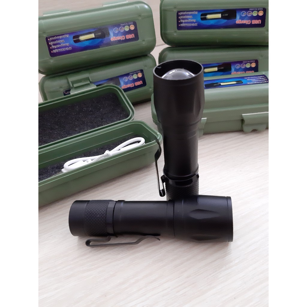 FULL Hộp Đèn Pin MINI Siêu Sáng Cao Cấp Có Zoom