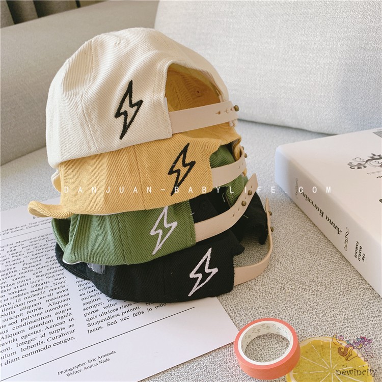 Mũ Lưỡi Trai Màu Đơn Sắc Thêu Chữ Phong Cách Hàn Quốc