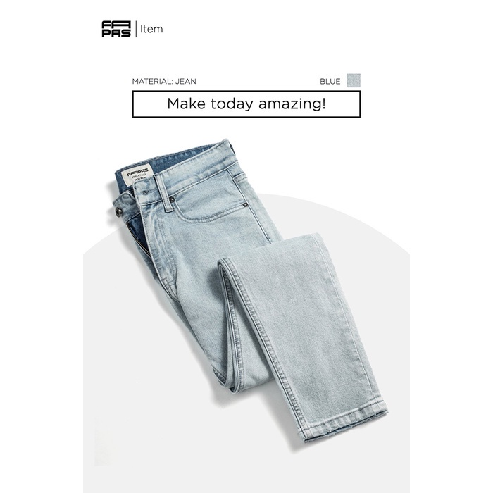 [Mã LTP50 giảm 50000 đơn 150000] Quần Jeans Nam Dominic Túi Sau Thêu Logo Kèm Tag Da Tạo Điểm Nhấn Form Skinny - FAPAS