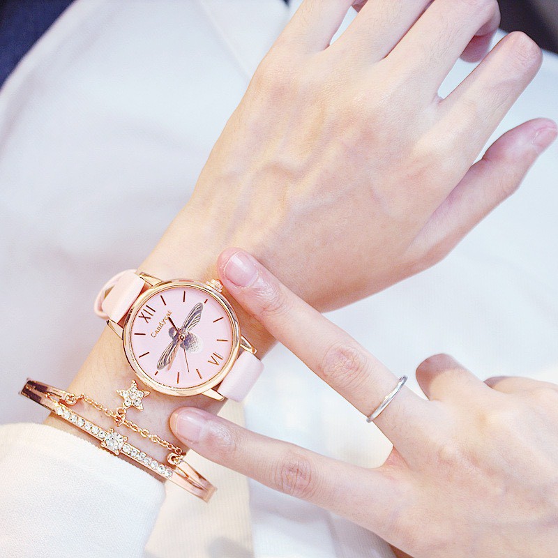 Đồng hồ nữ Dotime điện tử Candycat dây da mặt ong siêu đẹp ZO87 | BigBuy360 - bigbuy360.vn