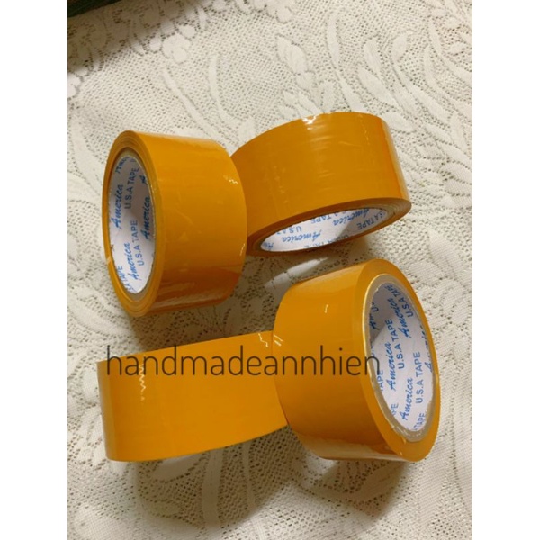 1 cuộn băng keo đóng thùng 100Yard - Băng keo trong/ đục để gói hàng