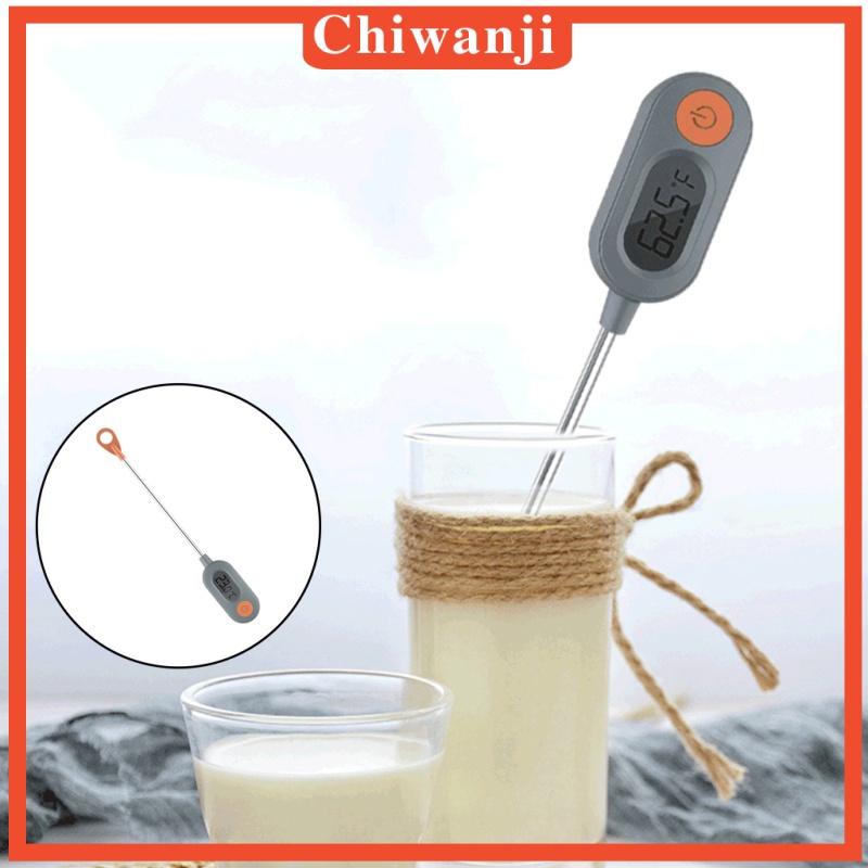 Nhiệt Kế Kỹ Thuật Số Đo Nhiệt Độ Cà Phê Sữa Bằng Thép Không Gỉ 20-250C