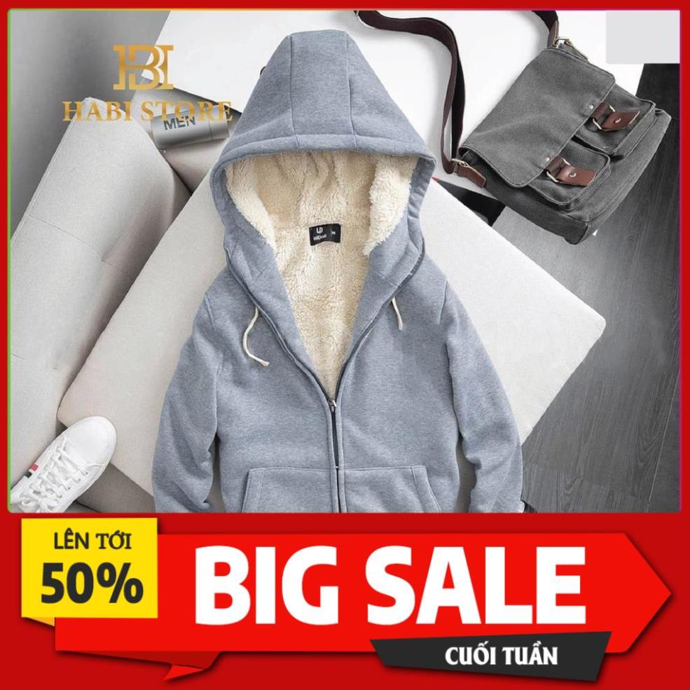 SALE Áo khoác nỉ lót lông cừu ,áo hoodie nam nữ unisex 5 màu thời trang mặc đẹp chuẩn form dáng, thời trang HABI STORE