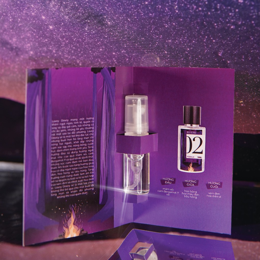 Nước hoa mini dành cho nam và nữ Eur De Perfume chai 2ml nhỏ gọn, tiện dụng, hương 6-8 tiếng - LOLI & THE WOLF | Thế Giới Skin Care