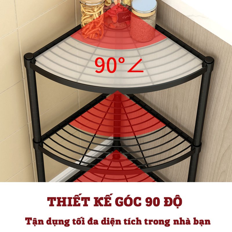 Kệ Góc Sắt Cao cấp 3 tầng thiết kế theo phong cách châu âu.(KG301)