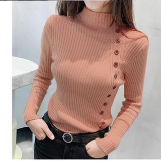Áo Len Phối Nút Hàn Quốc MSNN1622
