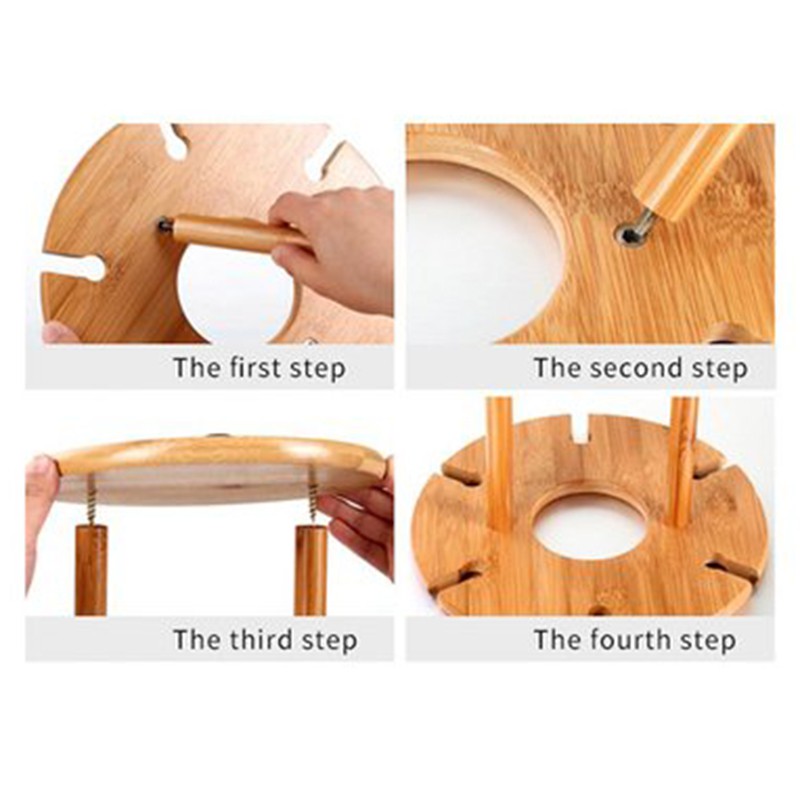 Detachable Wine Rack Wood Wine Glass Holder Bamboo Tabletop Wine Glass Drying Racks Camping | BigBuy360 - bigbuy360.vn
