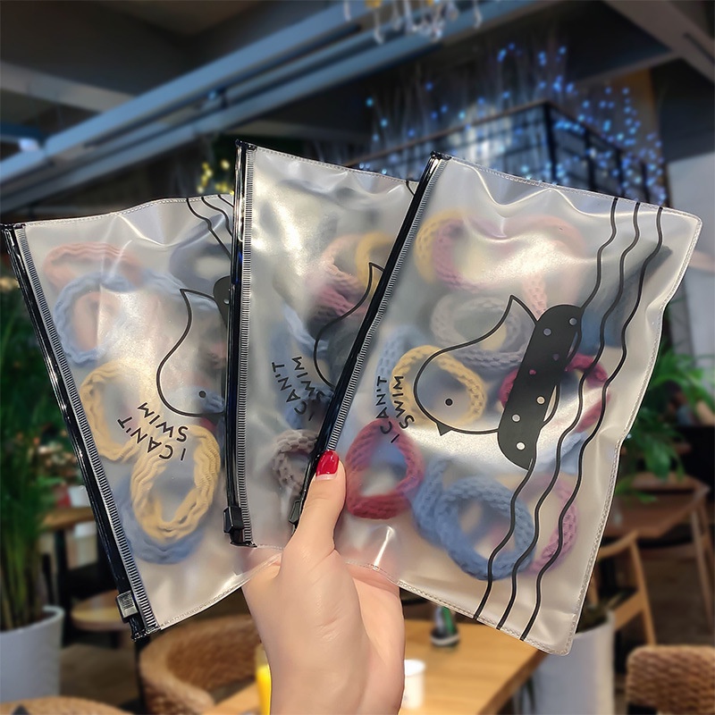 Dây Buộc Tóc Cao Su Dày Co Giãn Không Đường May Phong Cách Hàn Quốc