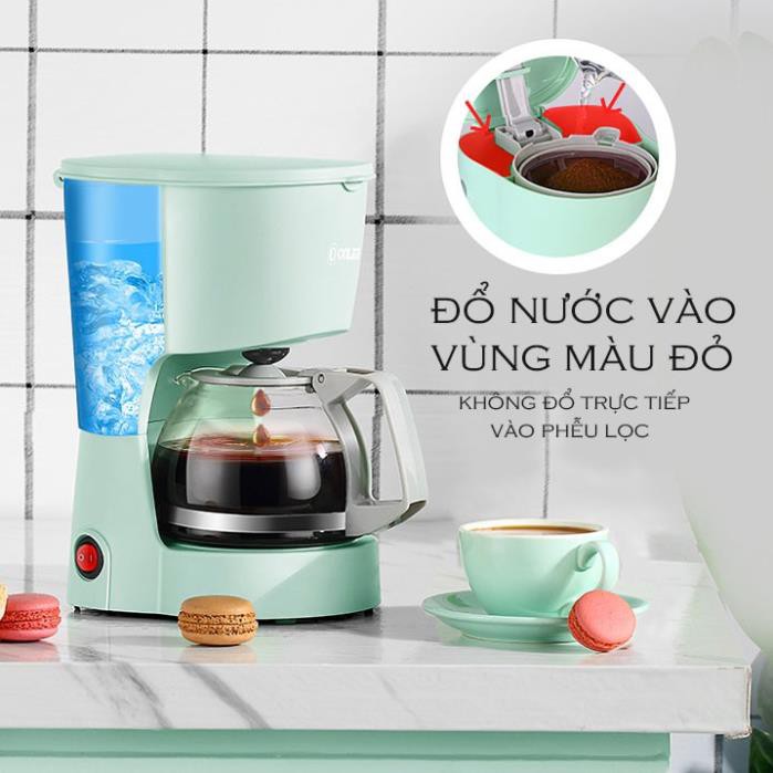 Máy pha cafe trà tự động Donlim thông minh chuyên nghiệp dung tích  600ml  máy pha cà phê và trà mini bền đẹp