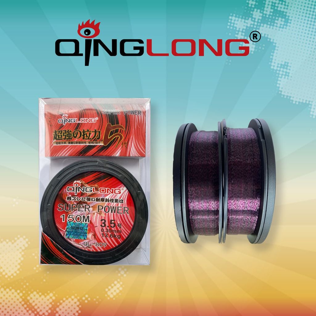 Cước Câu Cá Quinglong - Dây cước trục tàng hình 3D Qinglong Super Power 150m – Han Fishing