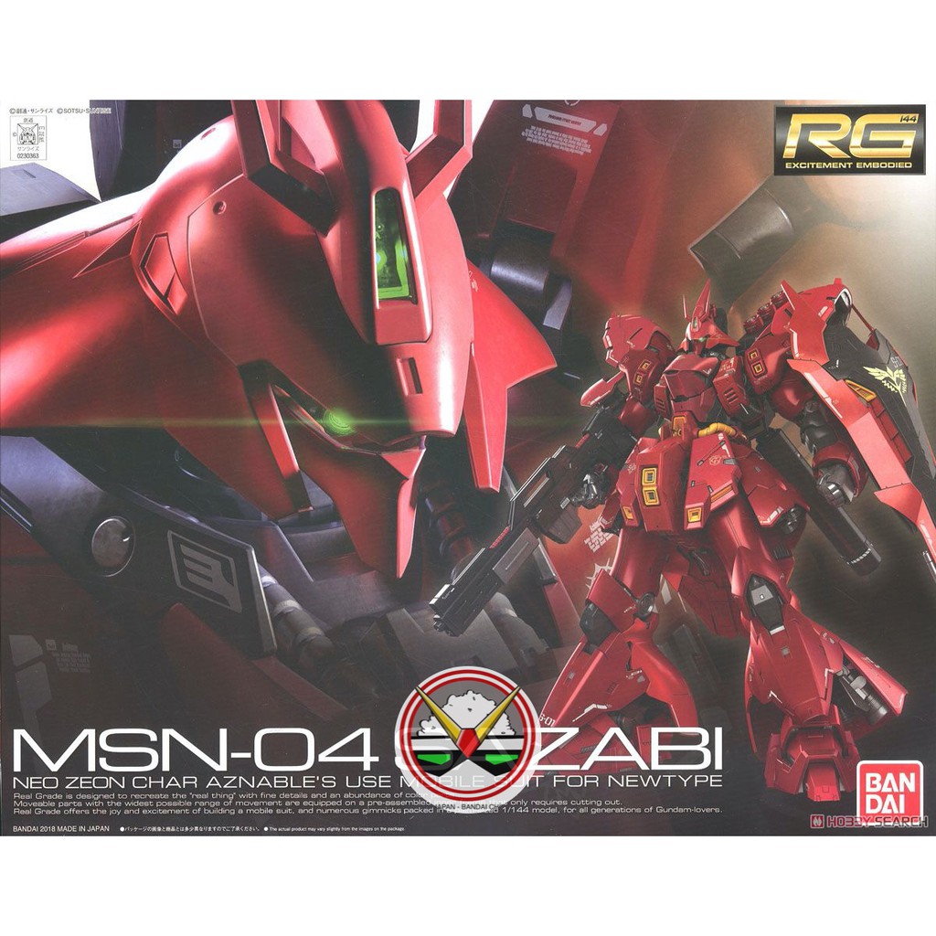 MÔ HÌNH GUNDAM BANDAI RG 29 1/144 SAZABI