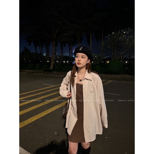 Cookie set {áo somi+váy 2 dây}