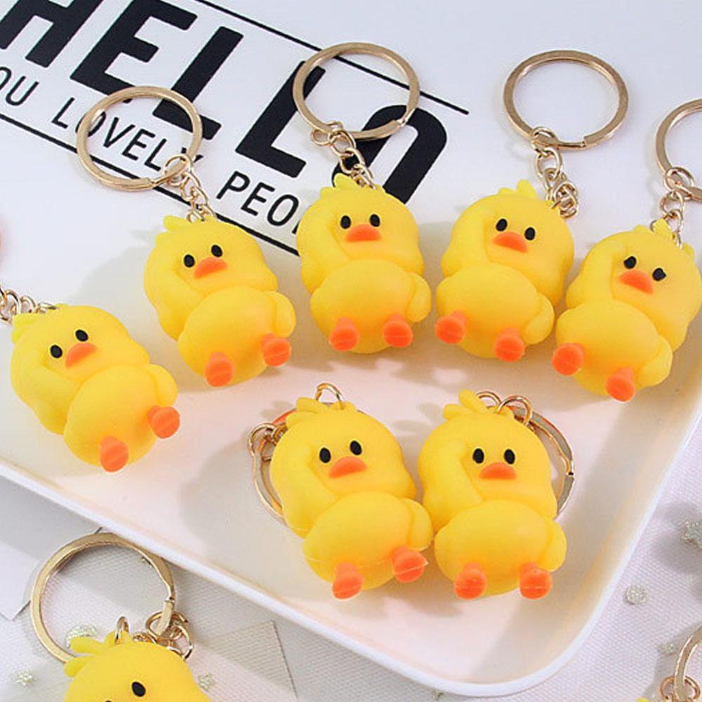 Móc Chìa Khóa Hình Chú Vịt Nhảy Múa Đáng Yêu DIY C8P8