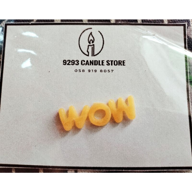 BỘ CHỮ BẰNG SÁP MÀU NGẪU NHIÊN  DECOR NẾN - 9293store -