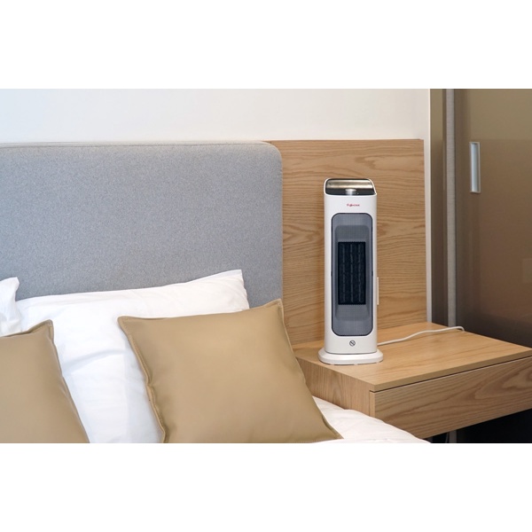 Máy sưởi gốm không khô da nhập khẩu Nhật Bản FUJIHOME , máy sưởi ấm điện mini không đốt oxi tự ngắt để sàn Ceramic
