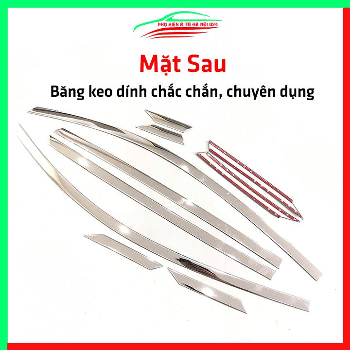 Bộ nẹp viền chân kính cong kính Hyundai Tucson 2016-2021 Inox sáng bóng chuẩn form xe