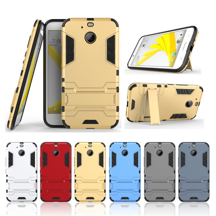 Ốp lưng HTC 10 Evo chống sốc Iron man có chân dựng máy