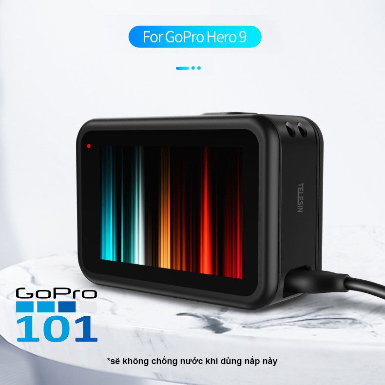 Nắp Che Pin Có Cổng Sạc cho GoPro 9 Hiệu Telesin - Gopro101 - inoxnamkim - Nắp che Pin Hero 9