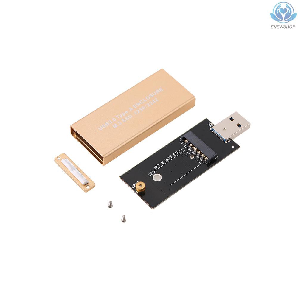 【enew】USB 3.0 to M.2 SSD Enclosure Storage Case for NGFF B Key Hard Disk B+M Key M2 SATA SSD External Box Adapter