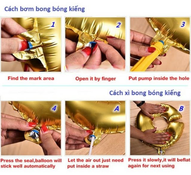 Set bóng chữ Happy Birthday trang trí sinh nhật