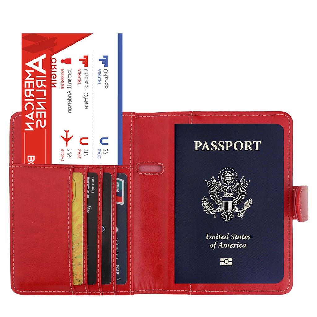 ♥♥♥Travel Hasp Passport Holder RFID Blocking Cover