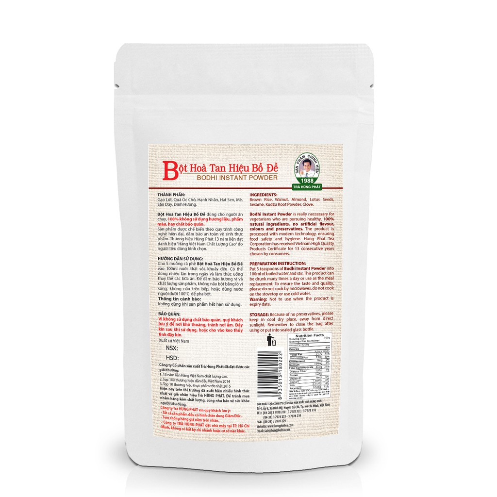 Bột Hòa Tan Hiệu Bồ Đề [Không đường] (200g) - 54.000đ | BigBuy360 - bigbuy360.vn