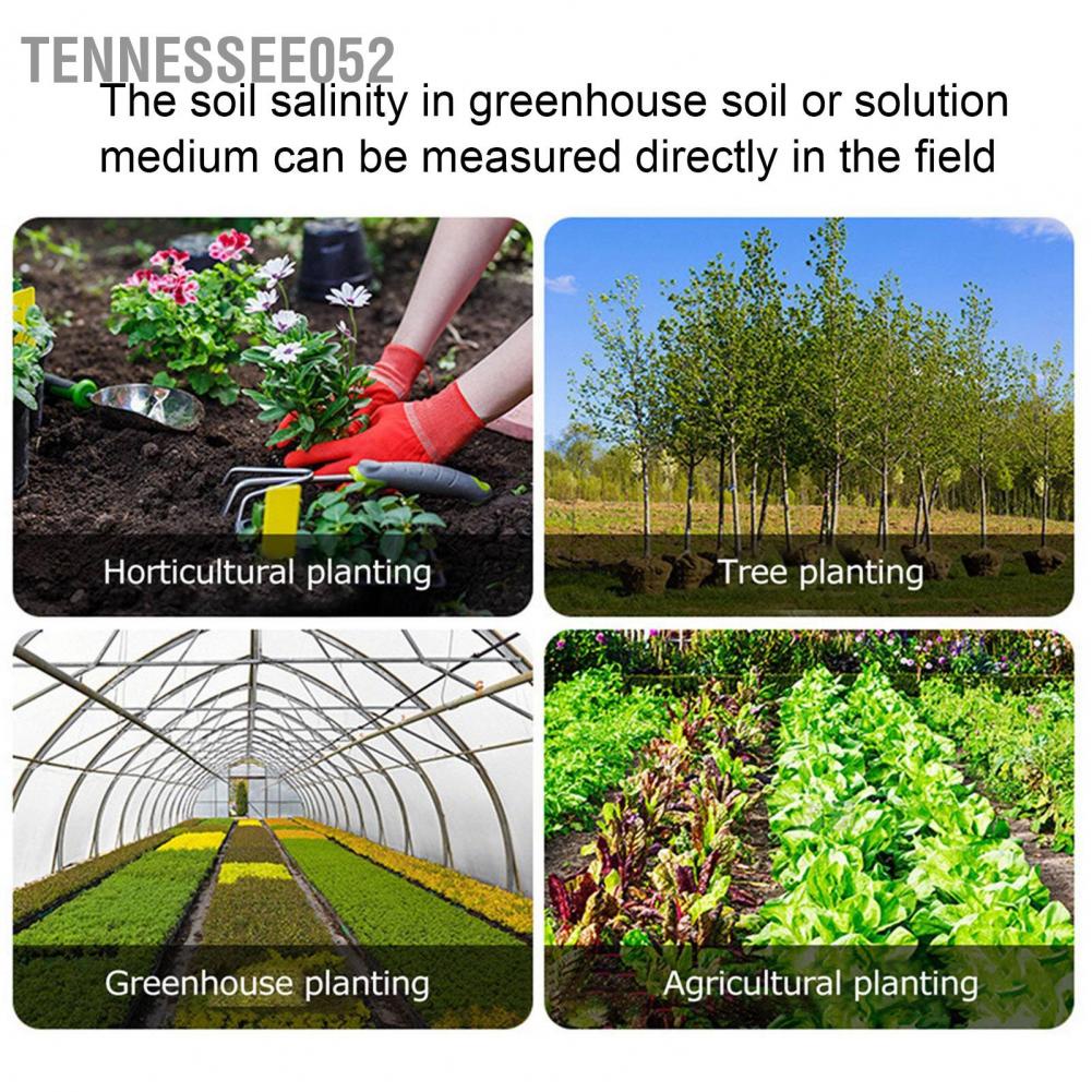 Tennessee052 Máy dò đất 2 trong 1 EC / TDS Độ chính xác cao kiểm tra dễ đọc với màn hình nền màu xanh lam cho trang trại Plants Garden