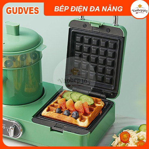 [Bảo hành 6 tháng] Bếp điện đa năng Gudves chính hãng 3 trong 1 nướng, chiên, hấp