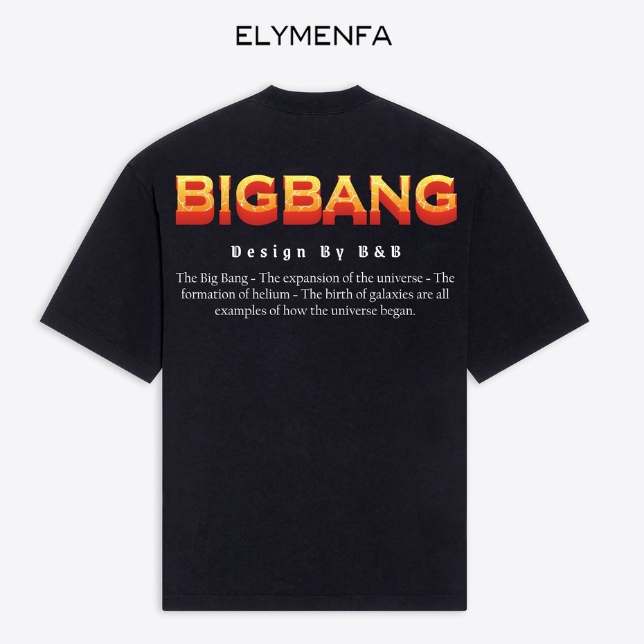 Áo Thun In Hình BigBang Form Rộng Unisex Chất Liệu Cotton Thoáng Mát Thương Hiệu ELYMENFA