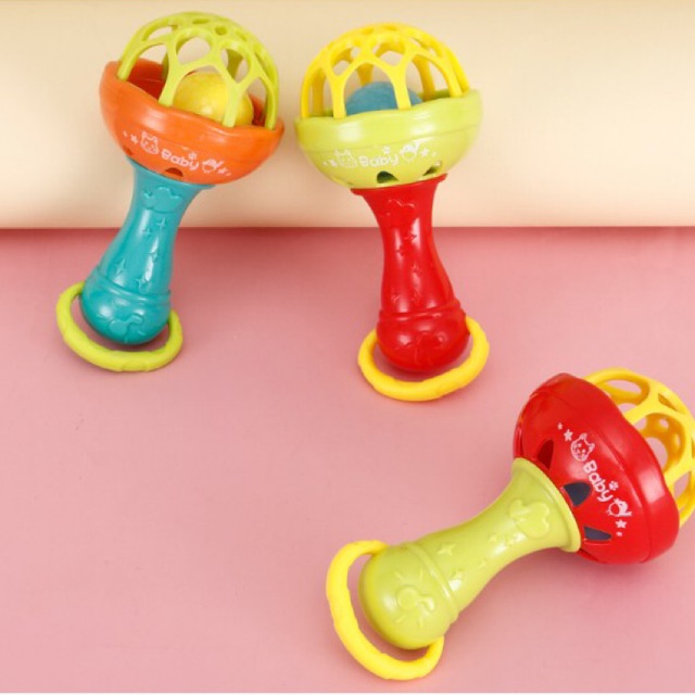 Đồ chơi lục lạc cầm nắm mềm dẻo cho bé kêu vui nhộn - xúc xắc cho bé - XXD