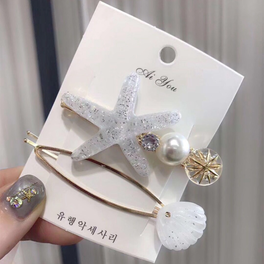 Kẹp tóc hình sao biển thời trang Hàn Quốc dễ thương