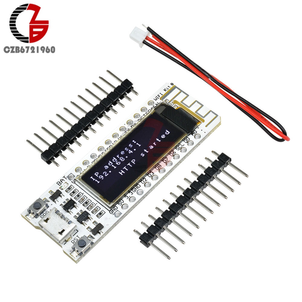 0.91 inch OLED Display ESP8266 Wireless Wifi Deveopment Board CP2104 Micro USB White Black PCB DIY Kits for Arduino NodeMCU