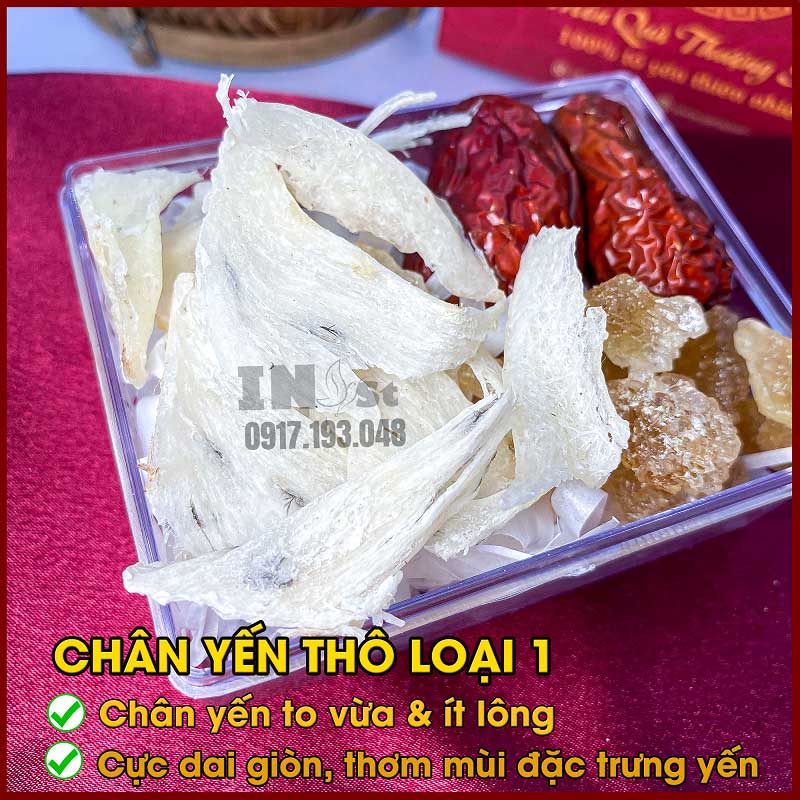 10g Chân Yên Thô To Ít Lông Khánh Hòa Loại VIP - Chân Yến Sào Thô Nha Trang INest
