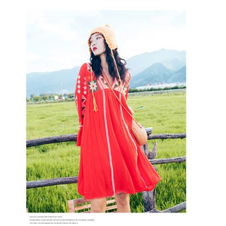 Boho Style | Váy dầm boho thổ cẩm