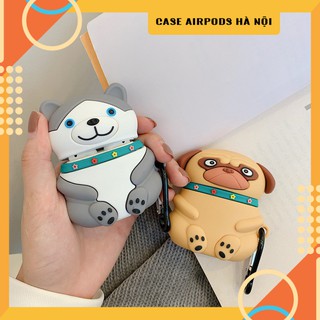 Case Airpods - Ốp Airpods 1 2 Dog Husky