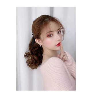 [HÌNH THẬT]🔥🔥 tóc giả cột đuôi 25cm🔥 tóc cột xoăn