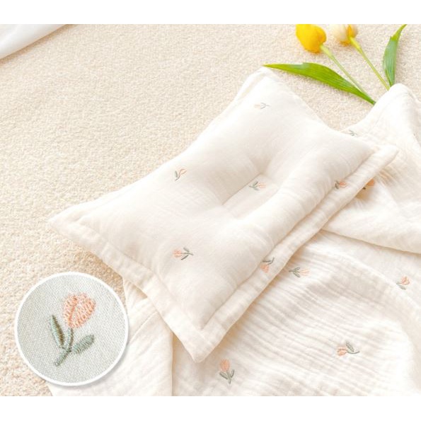 Gối xô chống bẹp đầu DOTTODOT Hàn Quốc cho bé thêu quilting &lt;Có sẵn&gt;