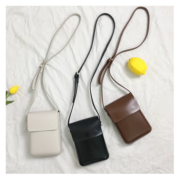 Túi da nhỏ nam nữ thời trang phong cách Vintage cổ điển