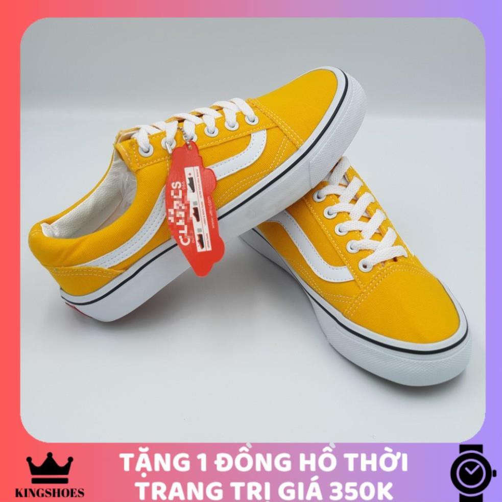 🎁 [XẢ KHO] Giày vải nam màu vàng cá tính, đơn giản nhưng cực hot. Giày sneaker nam loại xịn.