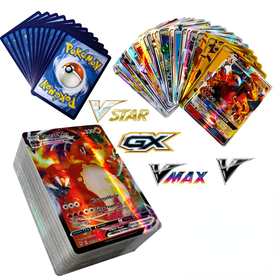 Bộ 100 Thẻ Bài Pokemon Phát Sáng