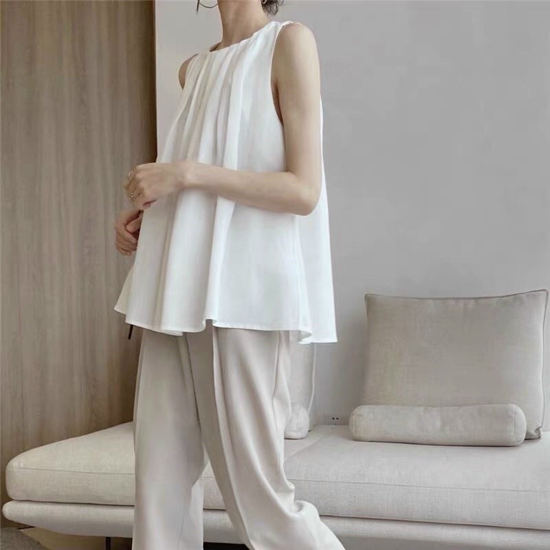 ✅Áo cổ yếm xếp ly siêu xinh✅