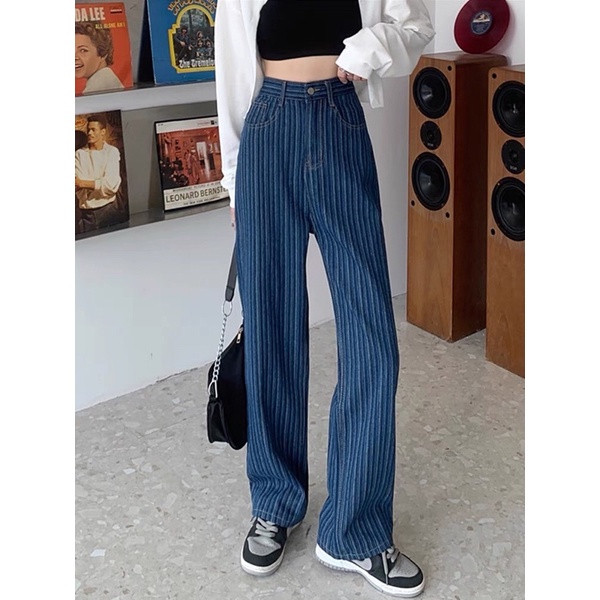 QUẦN JEANS SỌC HACK CHÂN