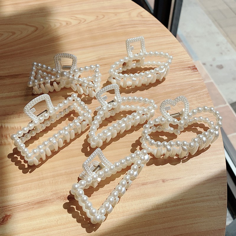 Kẹp Tóc Đính Hạt Ngọc Trai Phong Cách Hàn Quốc