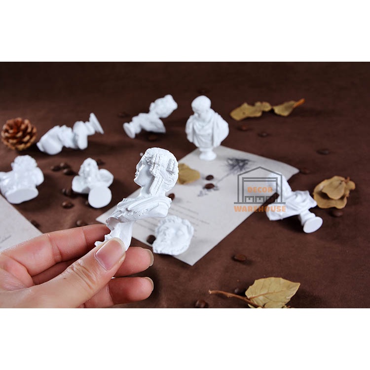 Set 10 tượng thần thoại Hy Lạp mini David trang trí bàn học bàn làm việc vintage giá rẻ