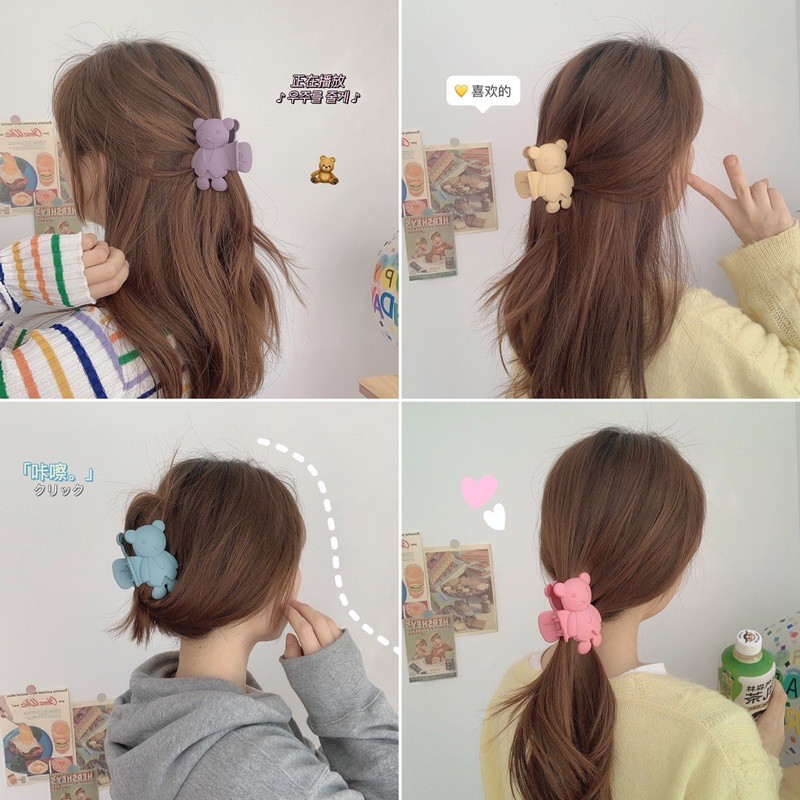 KẸP TÓC GẤU CÀNG CUA KOREA PASTEL TIỆN LỢI KEFI