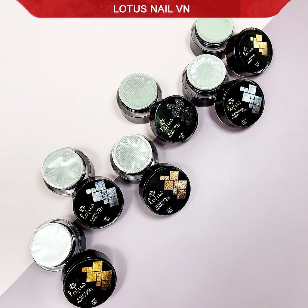 Gel vẽ nhũ, gel vẽ kim tuyến siêu sáng Lotus hũ to 10g