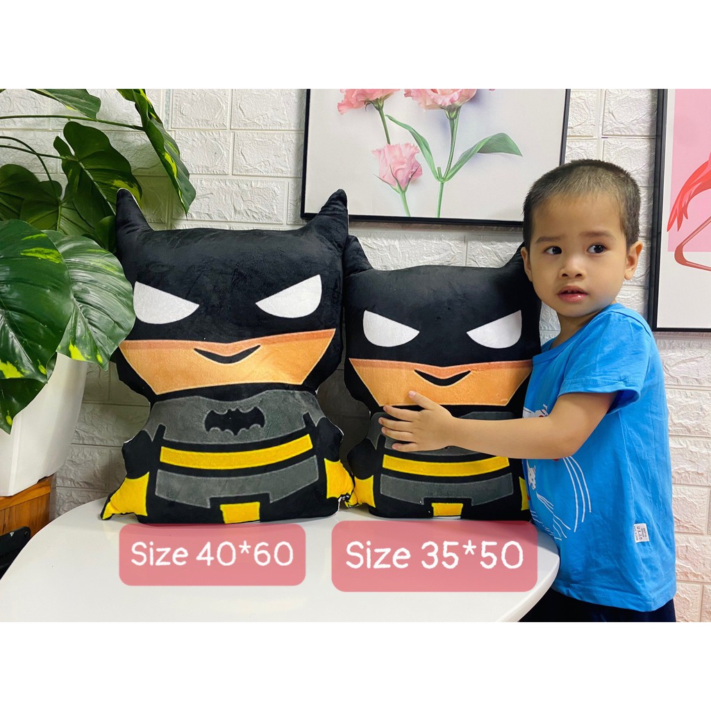 Gối in 3D các siêu anh hùng nổi tiếng SPIDERMAN-CAPTAIN-BATMAN-IRONMAN