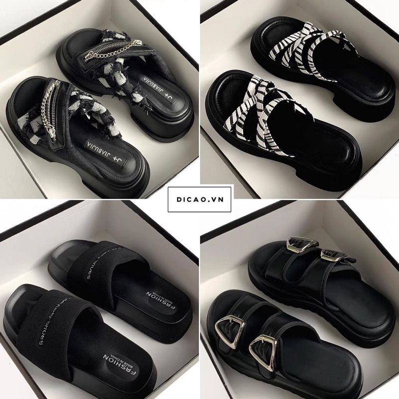 Dép Crocs Đế Cao Hình Dễ Thương Có Mục Chọn Phân Loại